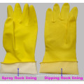 NMSAFETY latex jaune manchette longue ménages travaillant des gants en caoutchouc